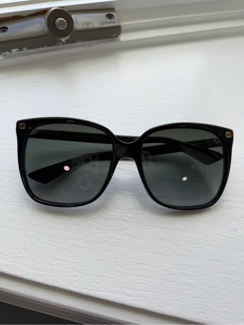 Gucci Black Oversized Square Sunglasses with Dark Lenses